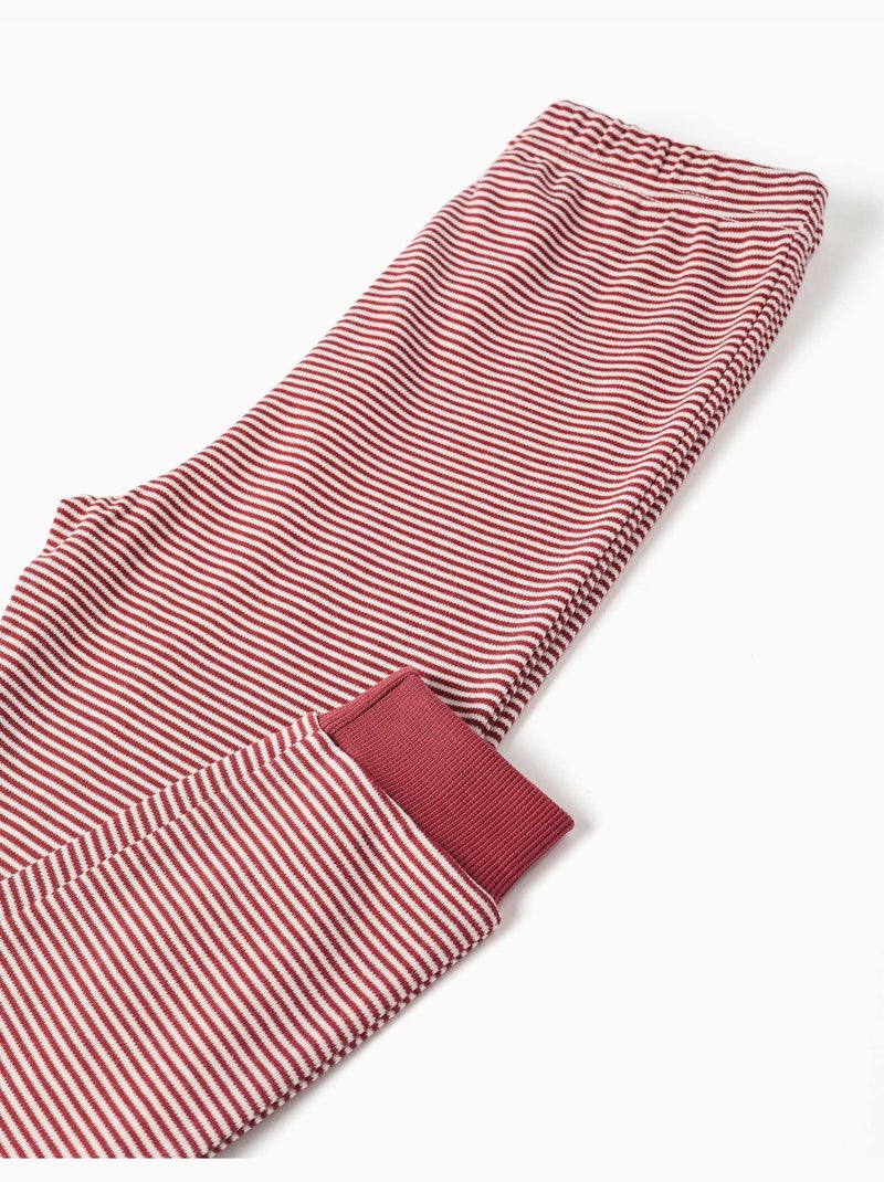 Lange mouwen katoenen pyjama met gewatteerd masker Donkerrood - Kiabi