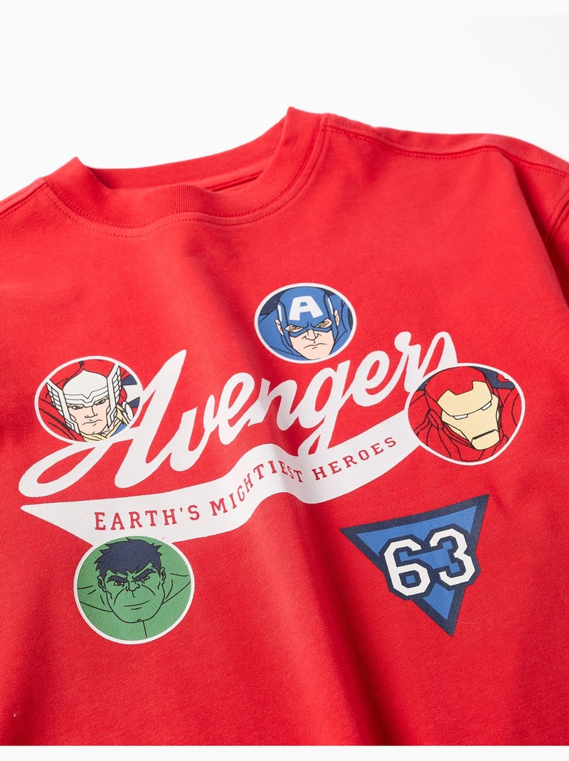 Lange mouwen katoenen T-shirt met Avengers prints Rood - Kiabi