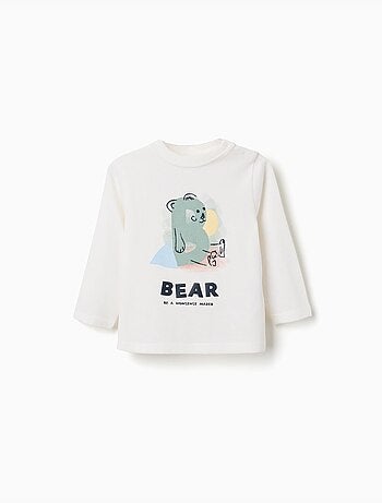 Lange mouwen katoenen t-shirt met berenprint