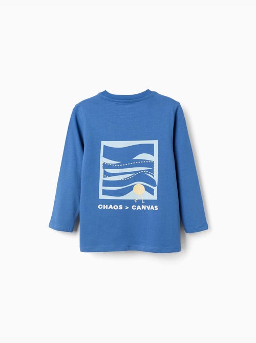 Lange mouwen katoenen t-shirt met Making Art print - Kiabi Lange mouwen katoenen t-shirt met Making Art print - Kiabi