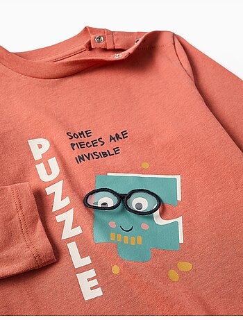 Lange mouw katoenen t-shirt met destiny print