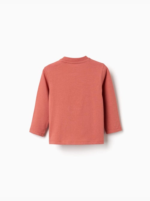 Lange mouwen katoenen t-shirt met puzzelprint - Kiabi