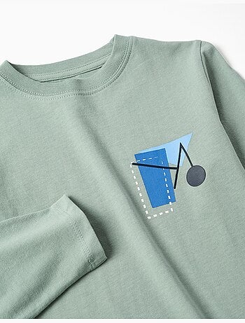 Lange mouwen katoenen t-shirt met Shapes print