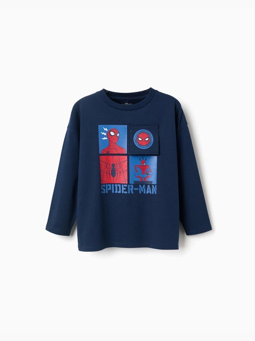 Lange mouwen katoenen T-shirt met Spider-Man print - Kiabi Lange mouwen katoenen T-shirt met Spider-Man print - Kiabi
