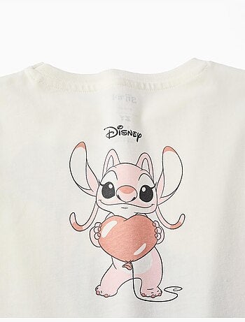Lange mouwen katoenen t-shirt met stitch is cute print