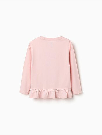 Lange mouwen katoenen t-shirt met stitch print