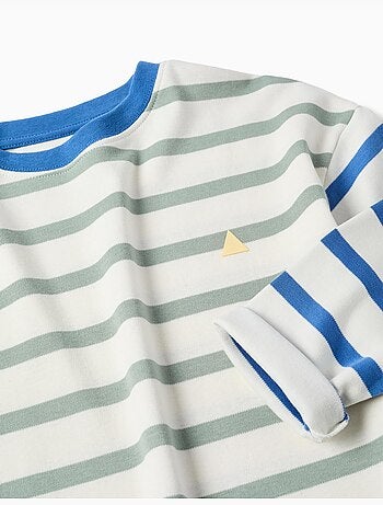 Lange mouwen katoenen t-shirt met strepen