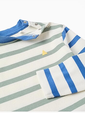 Lange mouwen katoenen t-shirt met strepen