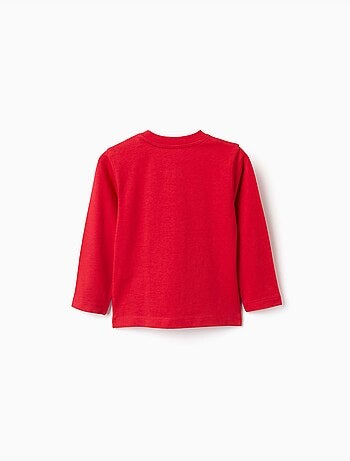 Lange mouwen katoenen t-shirt met zy reliëfprint