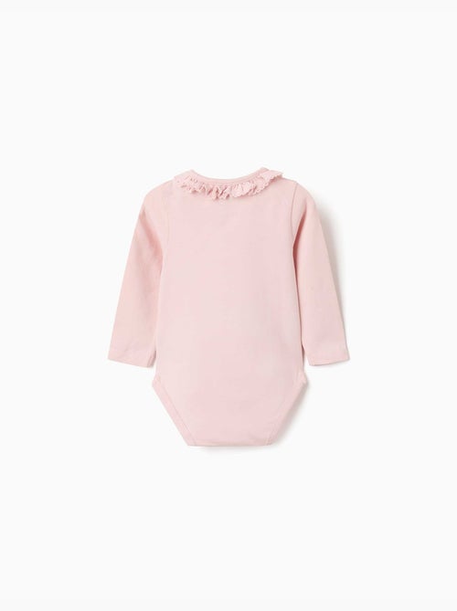 Lange mouwen romper met print en ruches - Kiabi