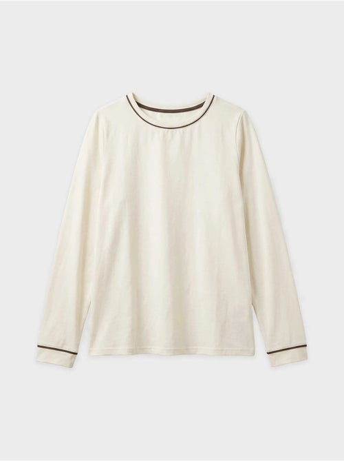 Lange mouwen t-shirt met contrasterende biezen - Kiabi Lange mouwen t-shirt met contrasterende biezen - Kiabi