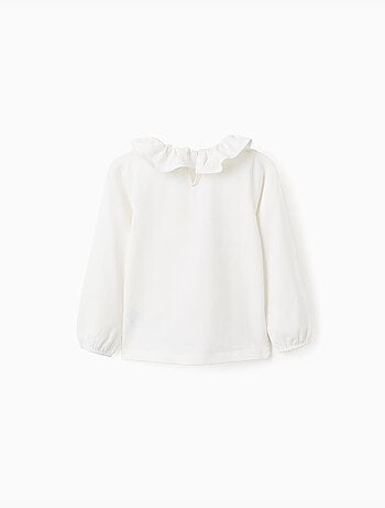 Lange mouwen t-shirt met rucheskraag