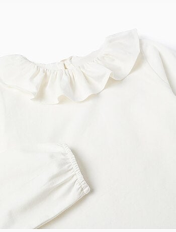 Lange mouwen t-shirt met rucheskraag