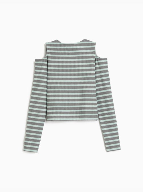 Lange mouwen t-shirt strepen, mo fashion - Kiabi Lange mouwen t-shirt strepen, mo fashion - Kiabi