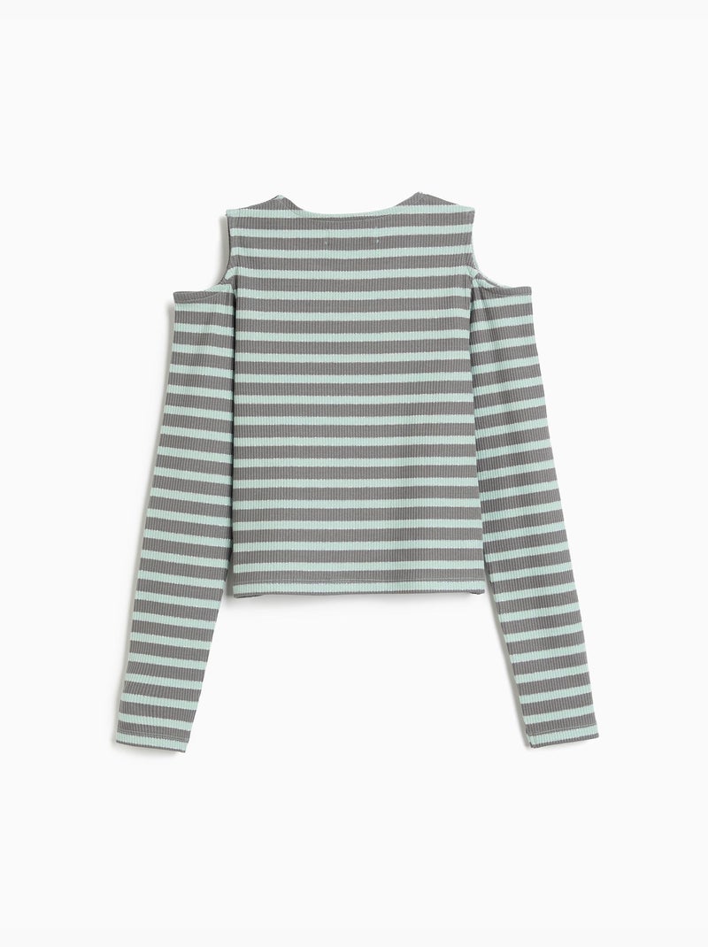 Lange mouwen t-shirt strepen, mo fashion Grijs - Kiabi