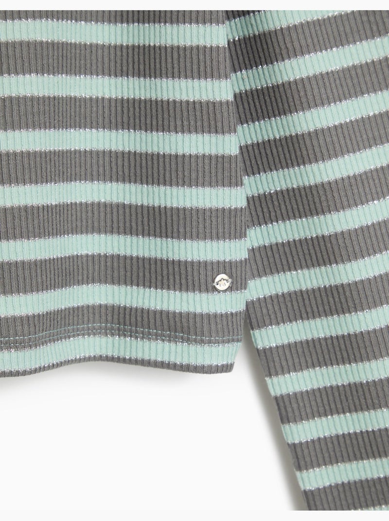 Lange mouwen t-shirt strepen, mo fashion Grijs - Kiabi