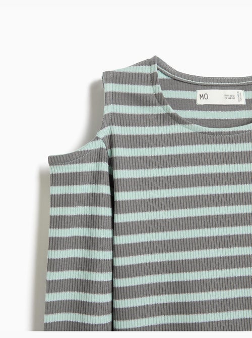 Lange mouwen t-shirt strepen, mo fashion - Kiabi Lange mouwen t-shirt strepen, mo fashion - Kiabi