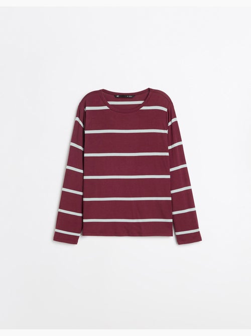 Lange mouwen t-shirt strepen, mo fashion - Kiabi Lange mouwen t-shirt strepen, mo fashion - Kiabi