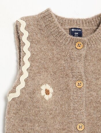 Lange mouwloze jumpsuit van tricot