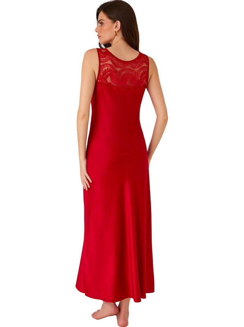 Lange nachtjapon renatta Rood - Kiabi