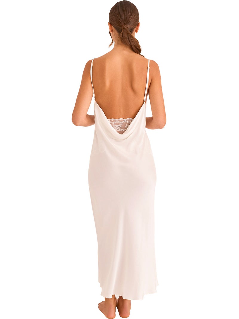 Lange nachtpon manuela mariage Ecru - Kiabi