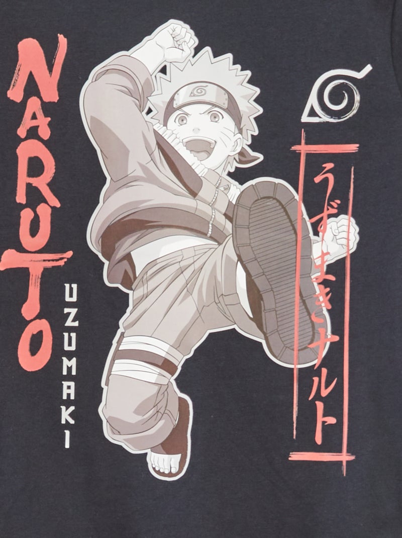 Lange 'Naruto'-pyjama - T-shirt + broek - 2-delig GRIJS - Kiabi