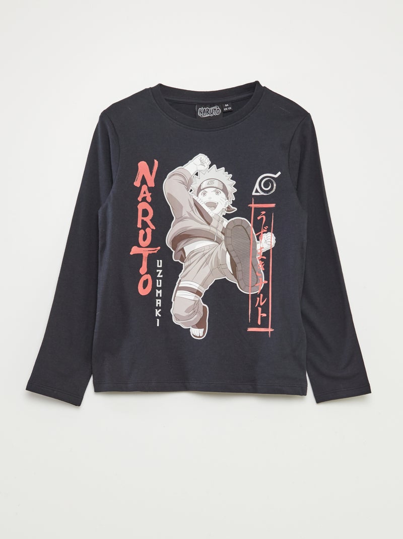 Lange 'Naruto'-pyjama - T-shirt + broek - 2-delig GRIJS - Kiabi