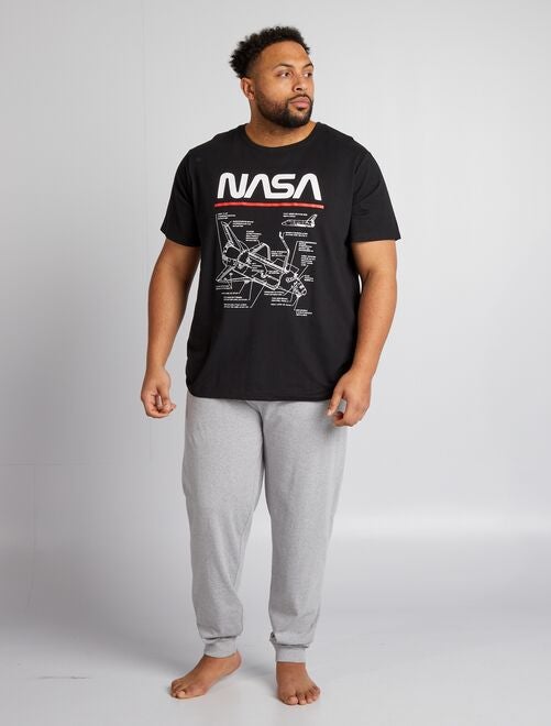 Lange 'NASA'-pyjama - T-shirt + broek - 2-delig - Kiabi