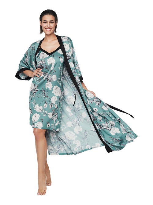 Lange negligé driekwart mouwen malitzia - Kiabi Lange negligé driekwart mouwen malitzia - Kiabi