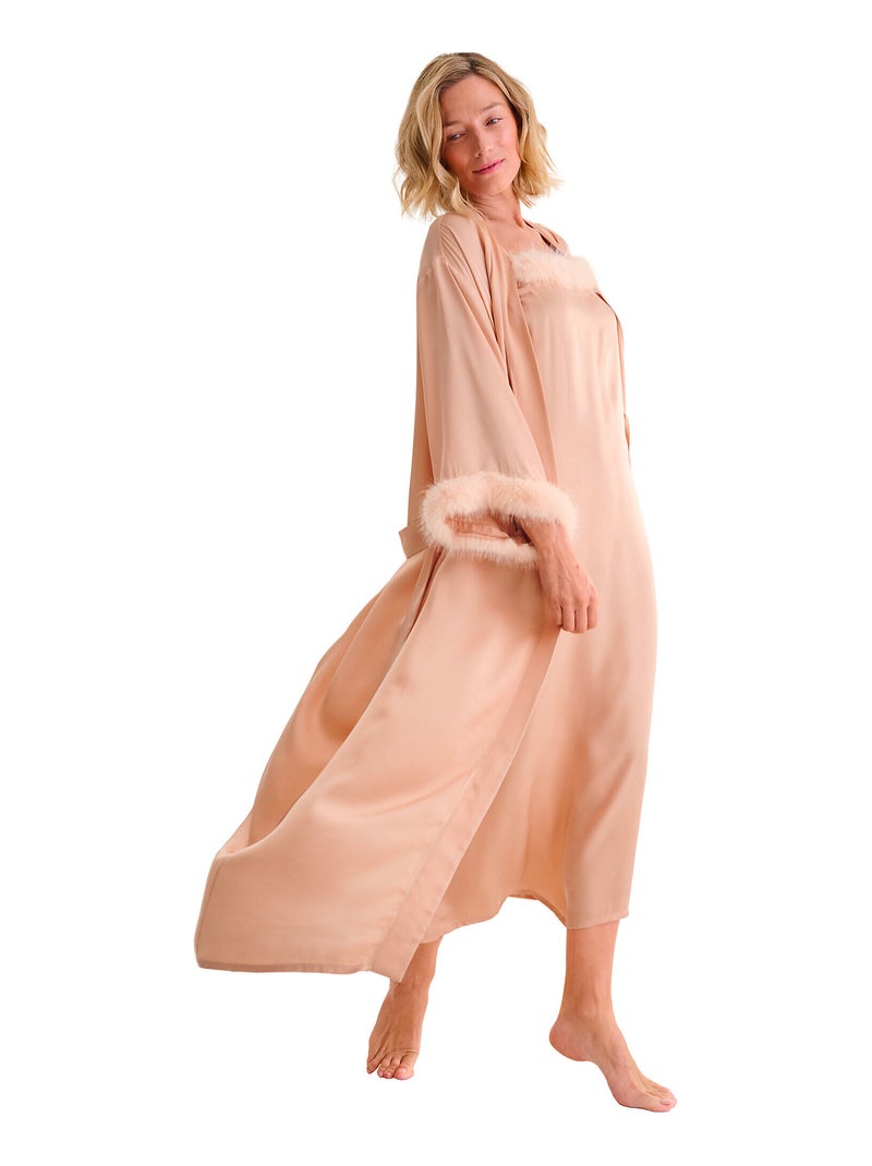Lange negligé passion Roze - Kiabi