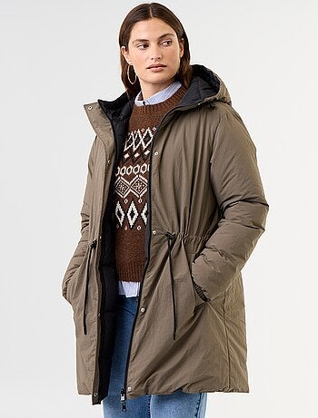 Lange omkeerbare parka