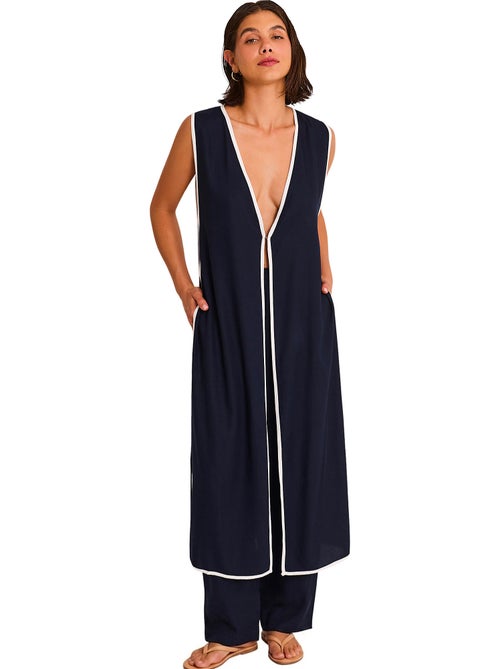 Lange open gilet broek strandoutfit nautilus - Kiabi Lange open gilet broek strandoutfit nautilus - Kiabi