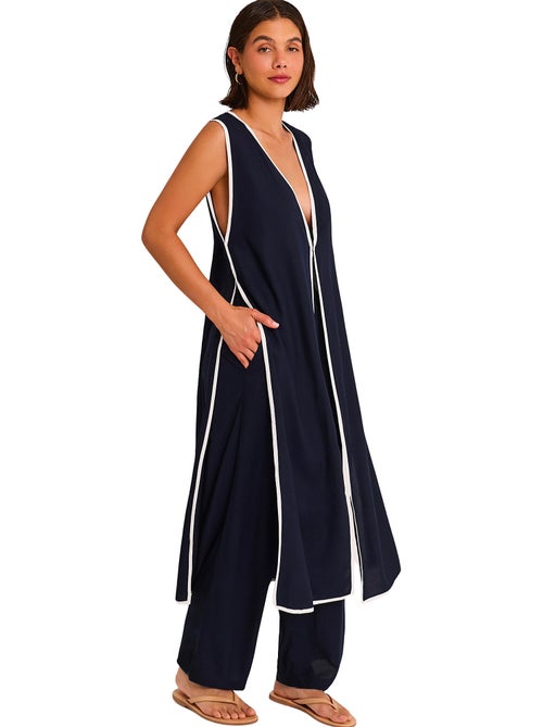 Lange open gilet broek strandoutfit nautilus - Kiabi Lange open gilet broek strandoutfit nautilus - Kiabi