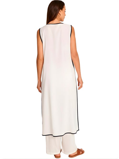 Lange open gilet broek strandoutfit nautilus - Kiabi Lange open gilet broek strandoutfit nautilus - Kiabi
