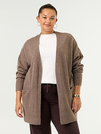 Lange open gilet