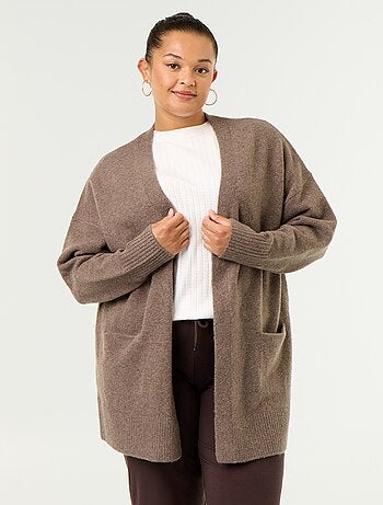 Lange open gilet
