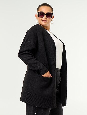 Lange open gilet