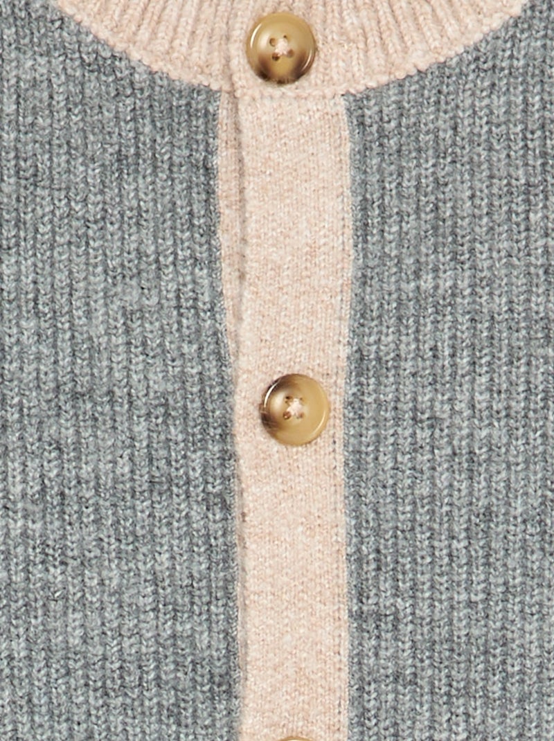 Lange overall van tricot Grijs - Kiabi