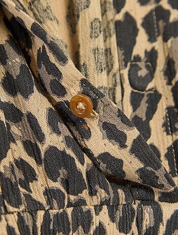 Lange overhemdjurk met luipaardprint - adaptieve collectie