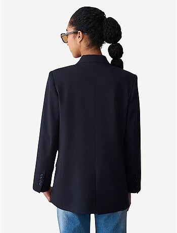 Lange oversized blazer van crêpe dilvin