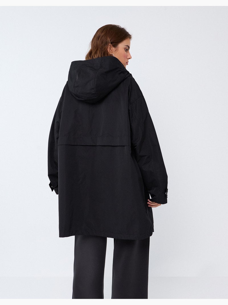 Lange parka, mo fashion Zwart - Kiabi