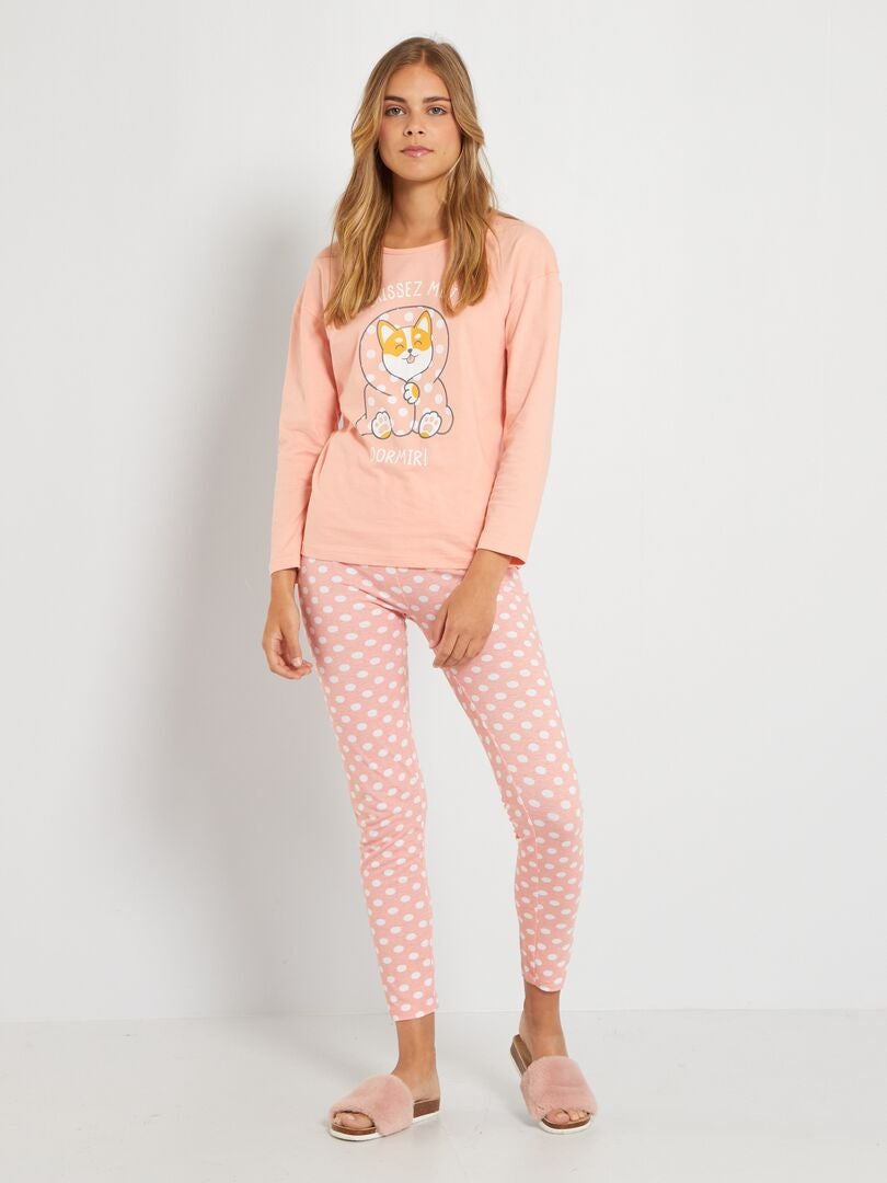 Lange pyjama - 2-delig ROSE - Kiabi