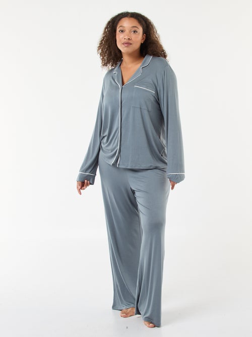 Lange pyjama - Blouse + broek - 2-delig - Kiabi