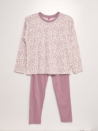 Lange pyjama - T-shirt + broek - 2 stuks