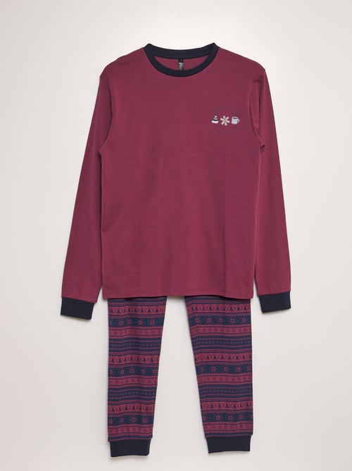 Lange pyjama - T-shirt + broek - 2 stuks - Kiabi