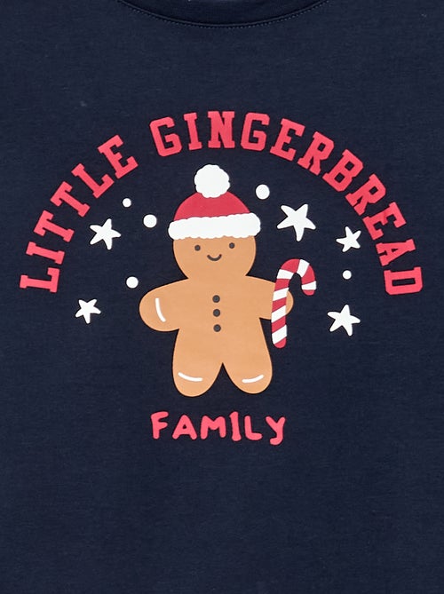 Lange pyjama - T-shirt + broek in kerstthema 2-delig - Kiabi