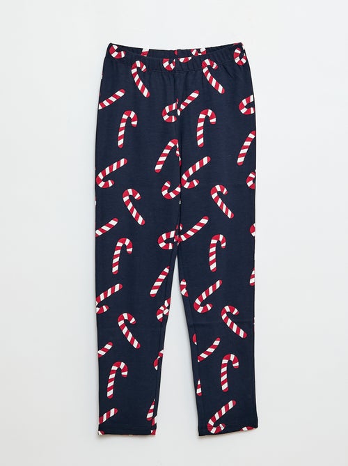 Lange pyjama - T-shirt + broek in kerstthema 2-delig - Kiabi