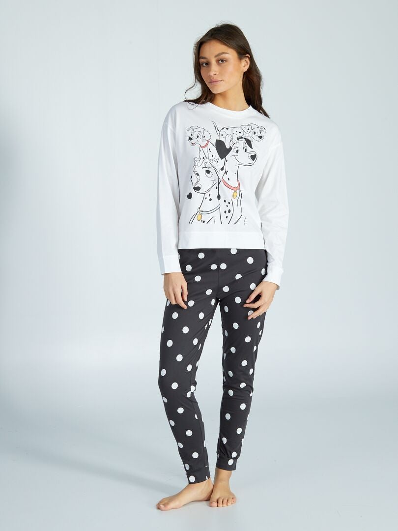 Lange pyjama 'De Dalmatiërs' - 2-delig WIT - Kiabi