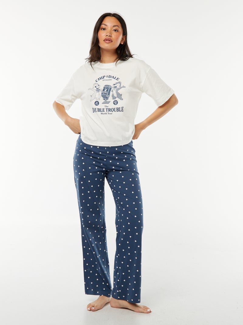 Lange pyjama 'Knabbel en Babbel' - 2-delig Blauw - Kiabi