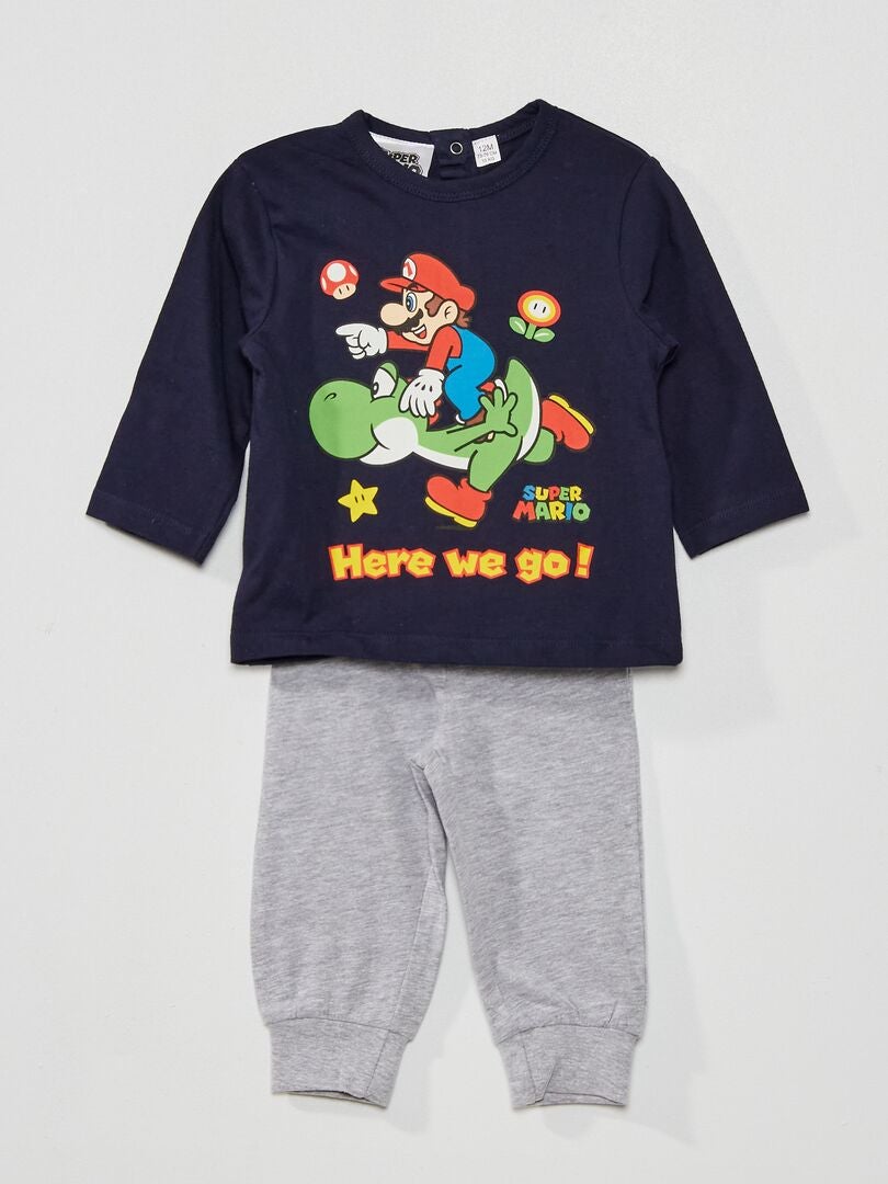 Lange pyjama 'Mario Kart' - 2-delig BLAUW - Kiabi